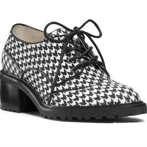 Michael Kors Edison Calf Hair Houndstooth Lace Up Oxfords Size 6.5
